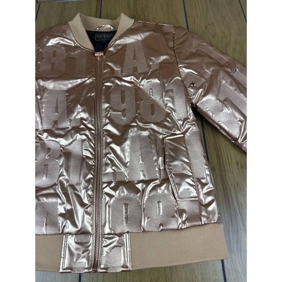 GUESS Girl's puffy , Metallic Copper Size 14 LA 1981 - Picture 4 of 16